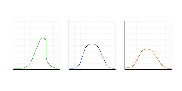 Vector gauss distribution math probability theory standard normal distribution gaussian bell graph curve