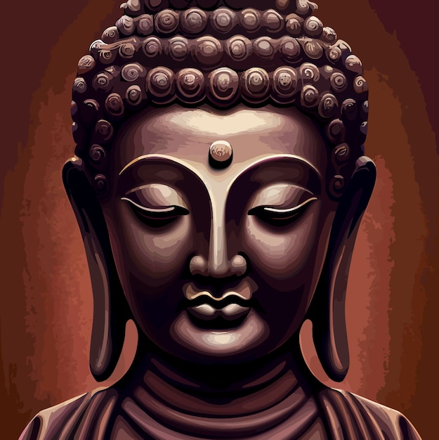 Gautama Buddha vector icon illustration