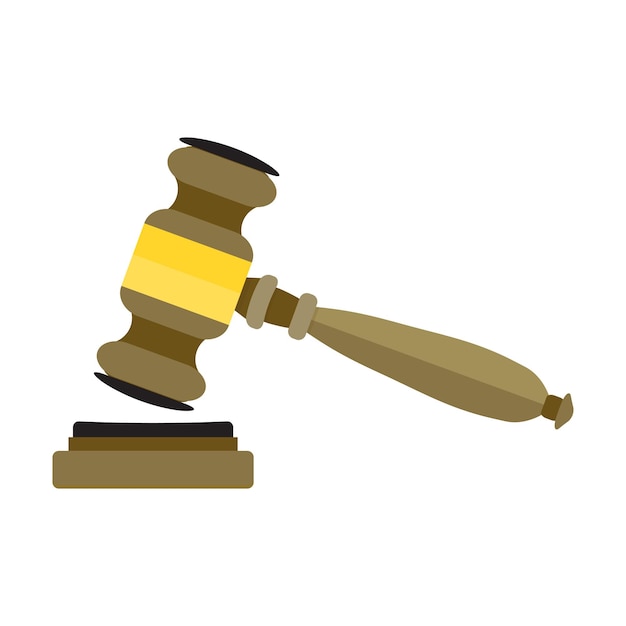 Vector gavel flat vector