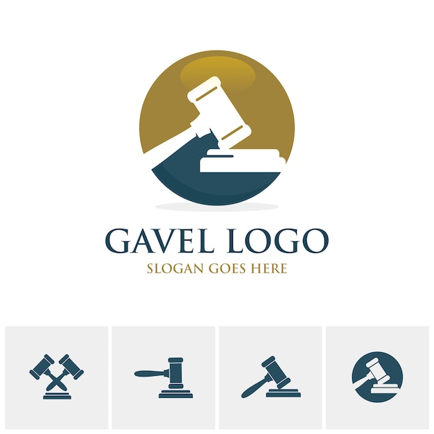 Vector gavel logo template