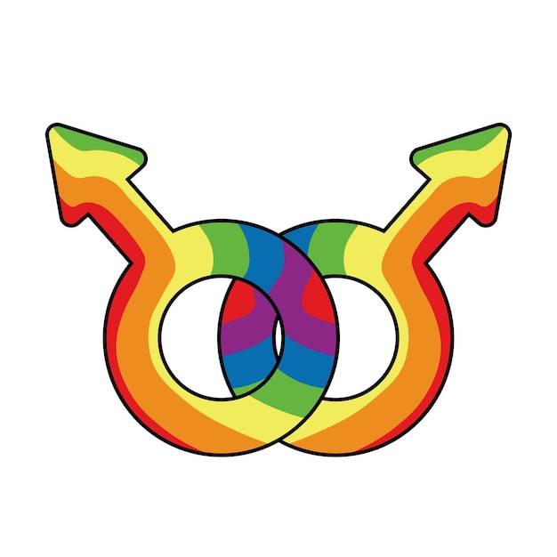 Vettore simbolo di genere gay comunità lgbtq pride month