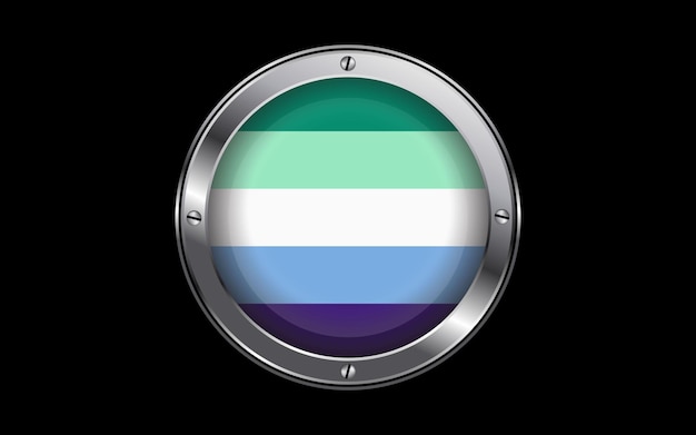 Gay men lgbt pride flag 3d badge vector image