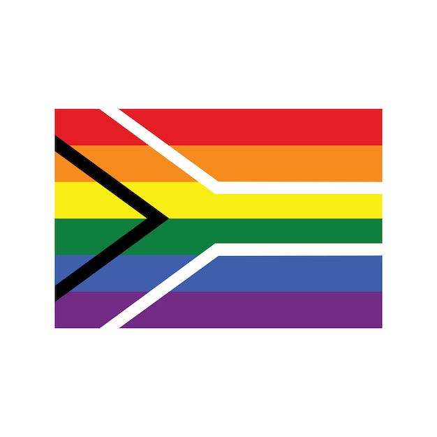 Gay pride-vlag van het pictogram van Zuid-Afrika LGBT Pride Month LGBTQ-gemeenschap LGBT-vlag van Zuid-Afrika