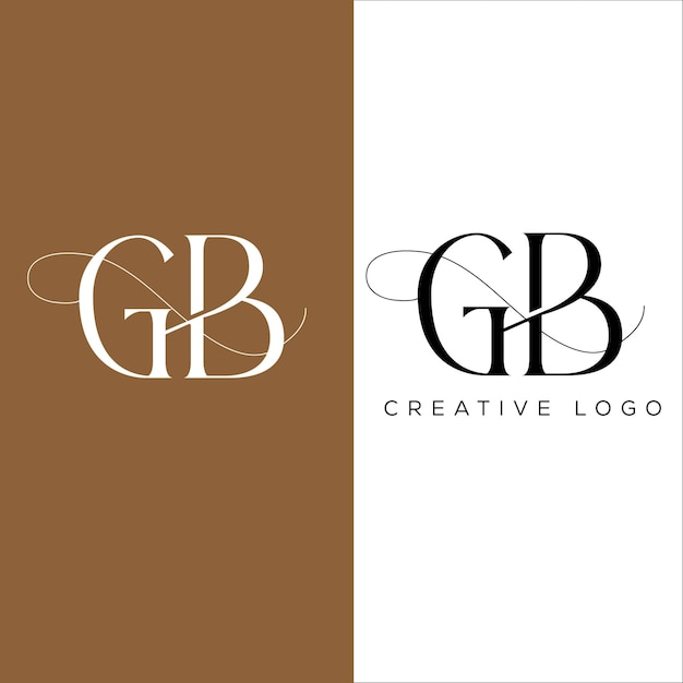 GB initial letter logo design