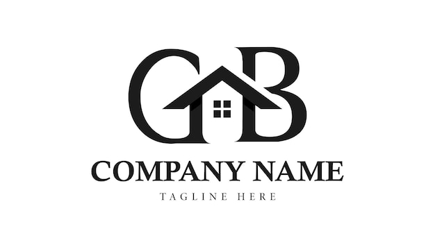 GB real estate home or house letter logo design template