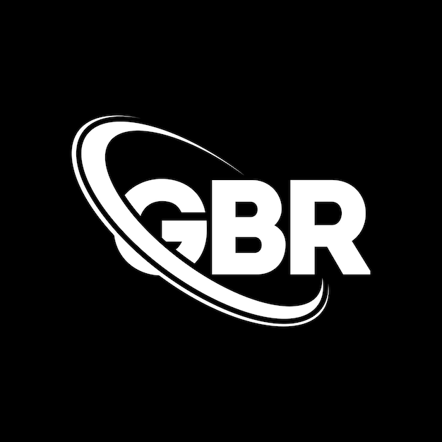 GBR logo GBR letter GBR letter logo ontwerp Initialen GBR logo gekoppeld aan cirkel en hoofdletters monogram logo GBR typografie voor technologiebedrijf en vastgoedmerk