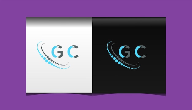 Vector gc initial modern logo design vector icon template