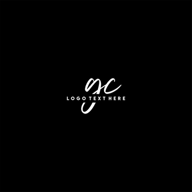 Логотип GC, написанный от руки логотип GC, креативный логотип GC, фирменный логотип GC, логотип с монограммой GC