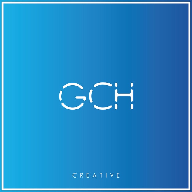 GCH プレミアム ベクトル 後者 ロゴデザイン クリエイティブ ロゴ ベクトル イラスト モノグラム ミニマル ロゴ