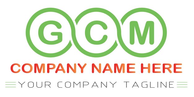 Vector gcm letter logo design