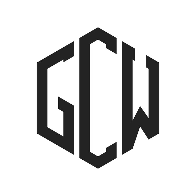 GCW Logo Design Initial Letter GCW Monogram Logo using Hexagon shape