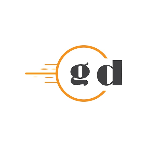gd の最初のモノグラムロゴは円形のデザインです