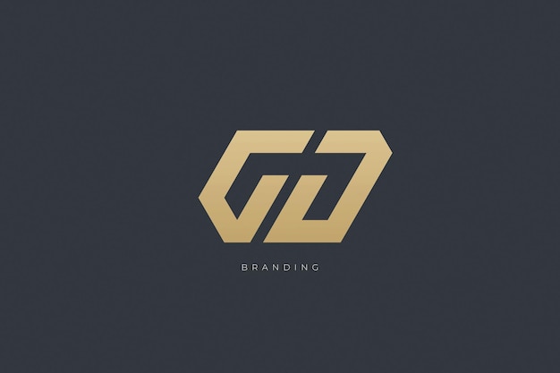Gd lettera g combinazione logo monogramma