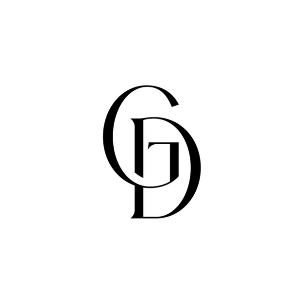 GD monogram logo design letter text name symbol monochrome logotype alphabet character simple logo