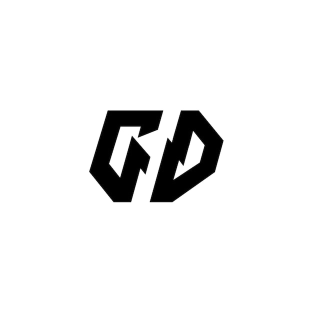 GD モノグラムロゴ デザイン文字 テキスト名 シンボル モノクロロゴタイプ アルファベット文字 シンプルロゴ
