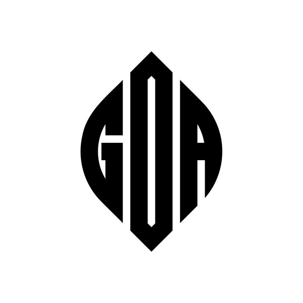 벡터 원과 타원형으로 된 gda 원 글자 로고 디자인 gda 타원형 글자 타이포그래픽 스타일 세 개의 이니셜은 원 로고를 형성합니다 gda 원 블럼 추상 모노그램 글자 표지 터