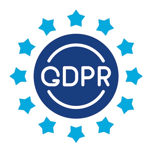 벡터 gdpr 듀오톤 일러스트레이션