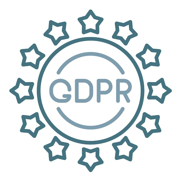 Вектор Иллюстрация gdpr duotone