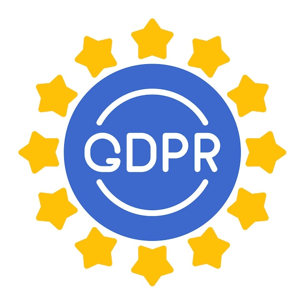 Gdpr 평면 일러스트레이션