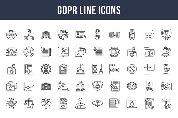 GDPR 라인 아이콘