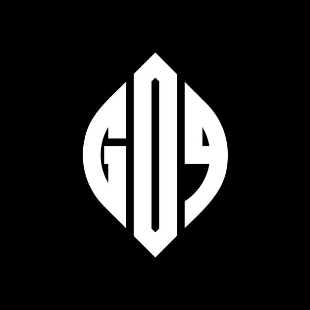 Vettore gdq cerchio lettera logo design con forma di cerchio e ellisse gdq ellisse lettere con stile tipografico le tre iniziali formano un logo cerchio gdq cerchio emblema monogramma astratto lettera mark vettore