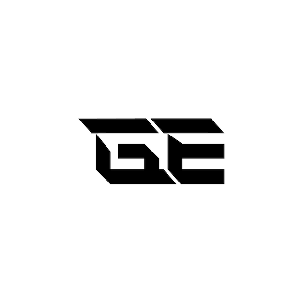 GEモノグラムロゴデザイン文字テキスト名シンボルモノクロロゴタイプアルファベット文字シンプルロゴ