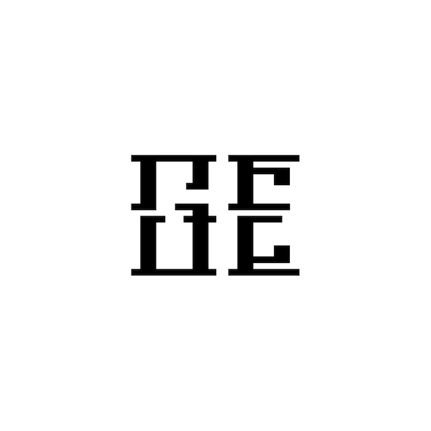 GEモノグラムロゴデザイン文字テキスト名シンボルモノクロロゴタイプアルファベット文字シンプルロゴ