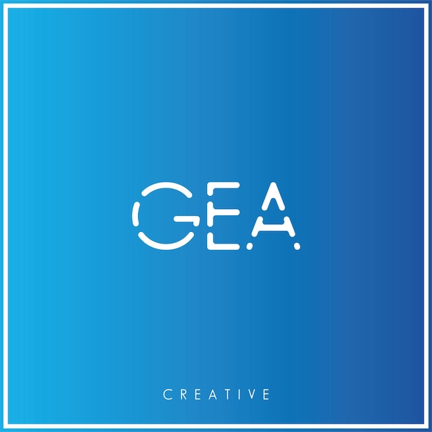 GEA Premium Вектор последний дизайн логотипа Креативный логотип Вектор иллюстрация Монограмма Минимальный логотип