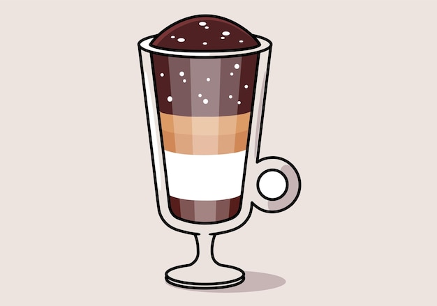 Geanimeerde chocolade milkshake vector