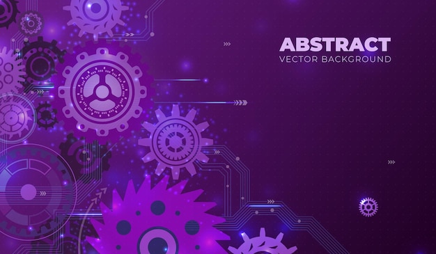 Vector gear background abstract cog gears mechanism engine industry clock wheel physical cogwheel digital technology mechanics recent vector banner