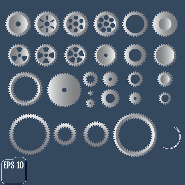 Gear collection machine gear wheel tandrad vector set tandwielen verzameling van vector gear Kan worden gebruikt voor uw versnellingstoepassing