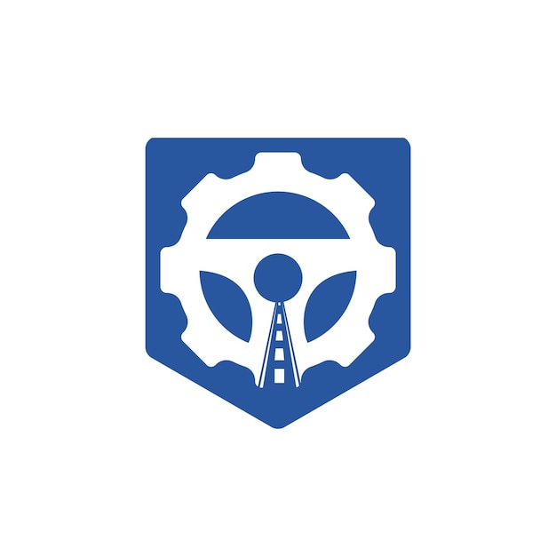 Gear drive vector logo design