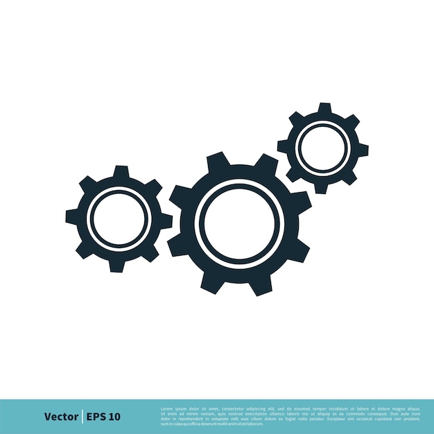 Gear Engineering Icon Vector Logo Template Illustration Design Vector EPS 10