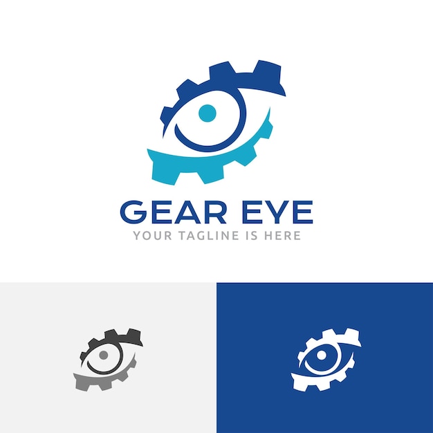 Gear eye instelling focus strategie bedrijfsindustrie logo