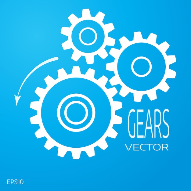 Gear icon with place for your text. Vector illustration