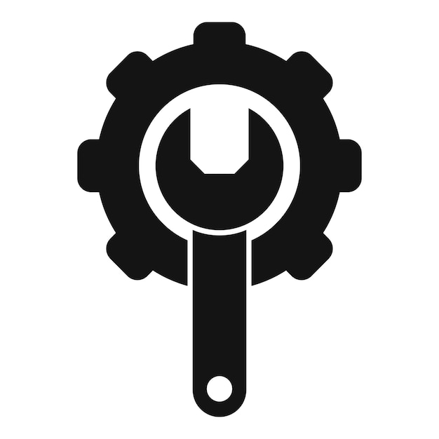 Gear key icon simple vector eco united global nations