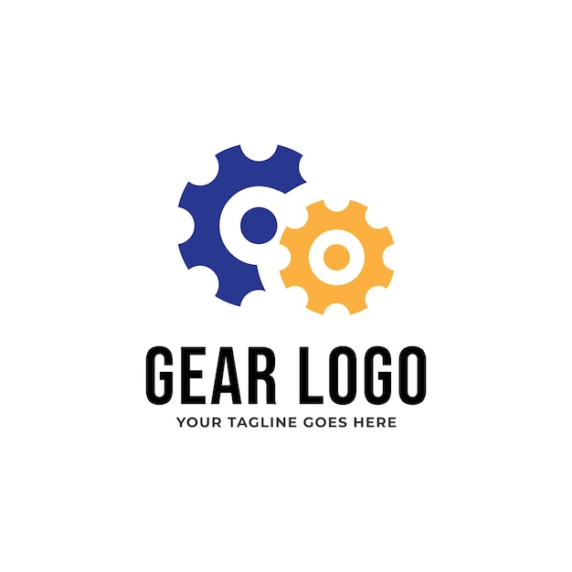 Gear logo design template vector illustration.