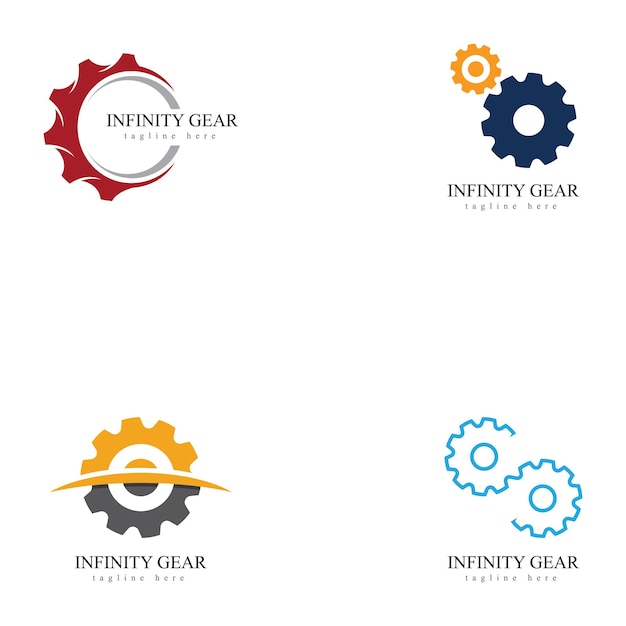 Vector gear logo icon symbol design template