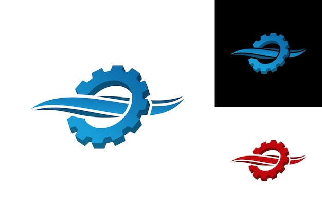 Gear logo template design vettoriale, emblema, concetto di design, simbolo creativo, icona