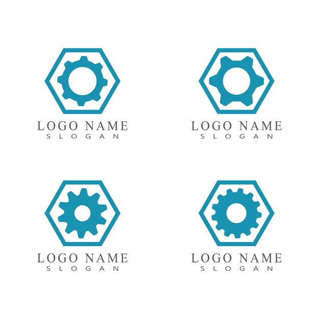 Gear Logo Template vector icon illustration design