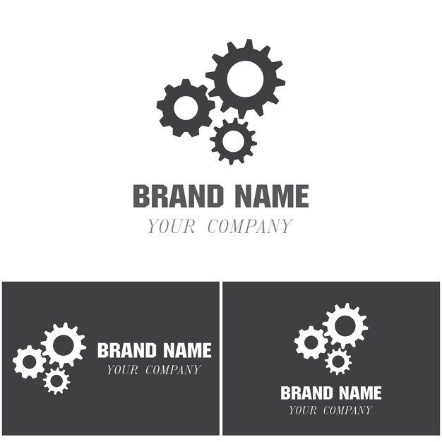 Gear logo template vector icon illustration design