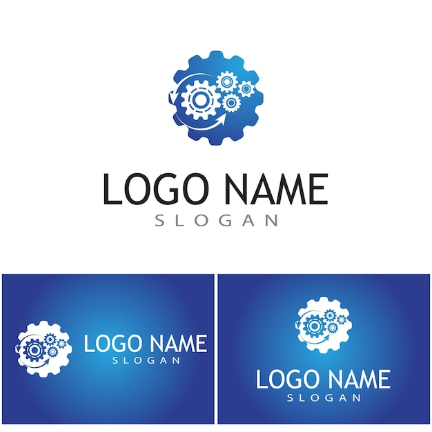 Дизайн векторной иконки логотипа gear