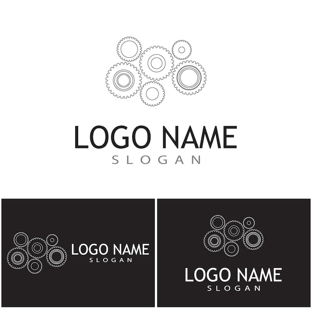 Gear logo template vector icon illustration design