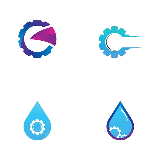 Gear logo template vector icon