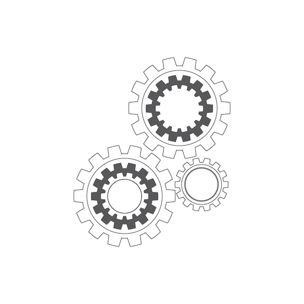 Icona vettore modello logo ingranaggio