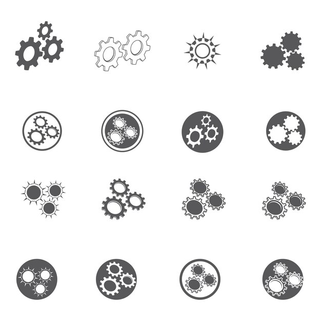기어 로고 템플릿 벡터 아이콘