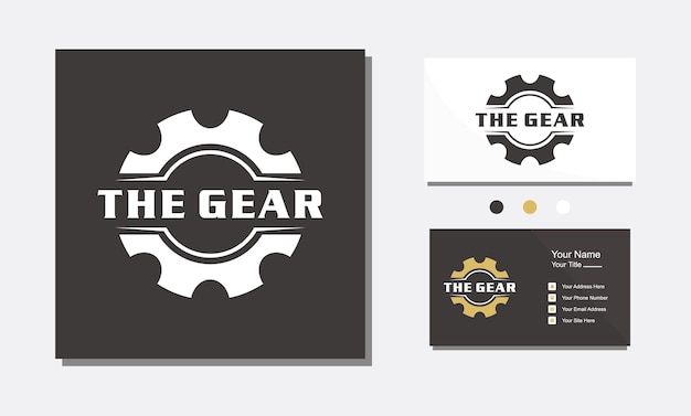 Gear mechanic service logo design vector icon template