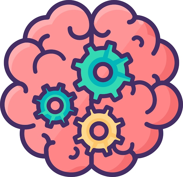 Vector gear mechanism brain hemispheres inside