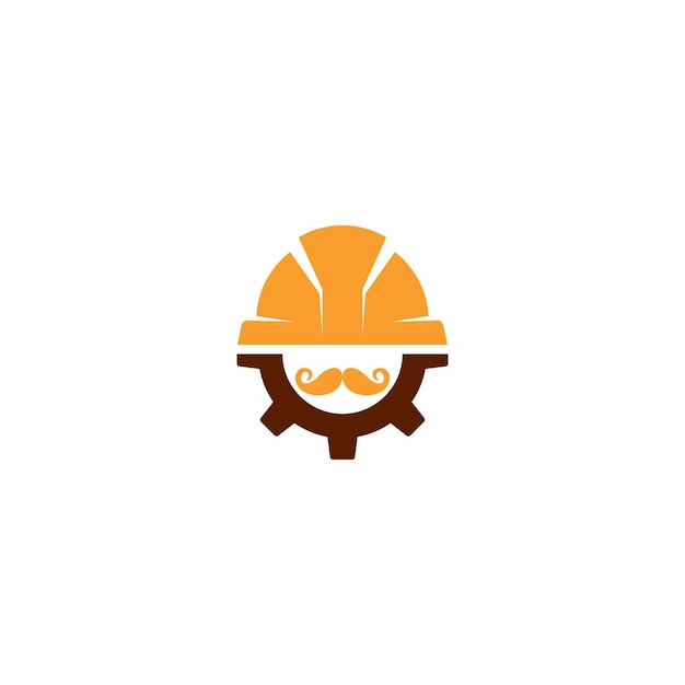 gear project hat vector logo design