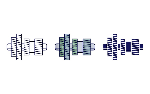 Vettore icona del sistema di ingranaggi